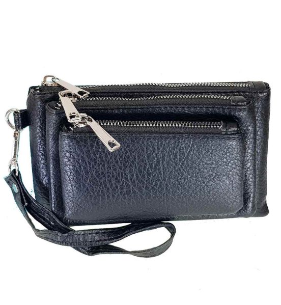 Γυναικείο πορτοφόλι με λουράκι OEM YC120-5 Μαύρο