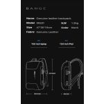 Σακίδιο Πλάτης Δερμάτινο BANGE 6622-black
