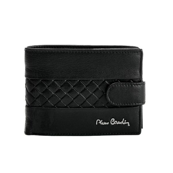 Δερμάτινο Πορτοφόλι Ανδρικό PIERRE CARDIN 8806 TILAK154 Μαύρο – με Εξωτερικό Κούμπωμα & RFID Προστασία