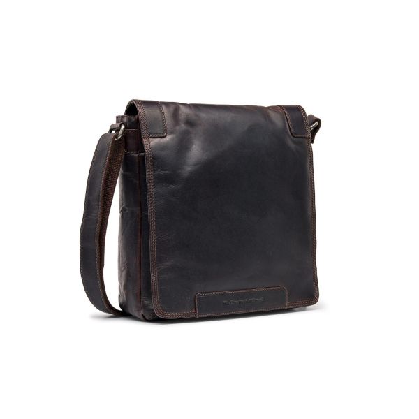 Μεγάλο Ανδρικό Δερμάτινο Τσαντάκι Chesterfield C48.182901 Καφέ | Wax Pull Up με 2 Κεντρικές Θέσεις & Μαγνητικό Καπάκι