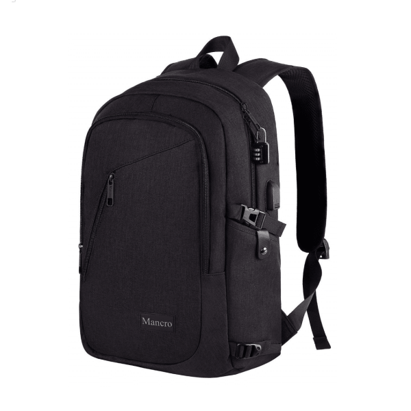 Σακίδιο Πλάτης Mancro 1006 Μαύρο 20L – Αδιάβροχο Backpack με USB & Αντικλεπτική Θήκη