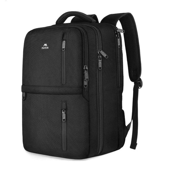Σακίδιο Πλάτης Καμπίνας Matein 1197 40L Μαύρο με Θήκη Laptop 17”, USB Θύρα & με Θήκη Παπουτσιών