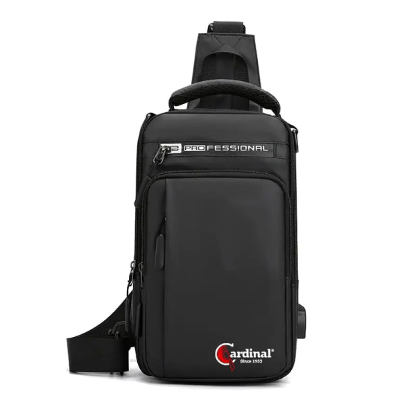 Τσαντάκι Ώμου / Χιαστί / Crossbody / Mini Backpack Cardinal 1200 Μαύρο με USB Θύρα, Αδιάβροχο με Πολλές Θήκες
