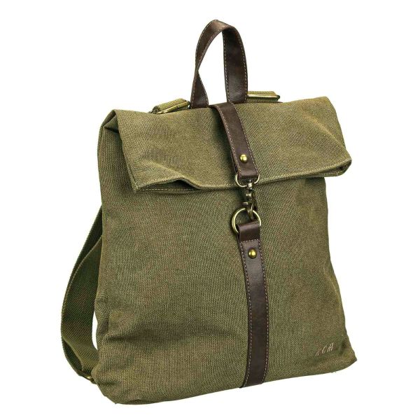 Σακίδιο Πλάτης Rolltop RCM 17400 Χακί Αδιάβροχο με Θήκη Laptop 14