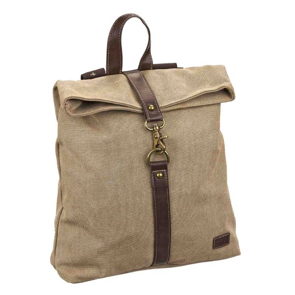 Σακίδιο Πλάτης Rolltop RCM 17400 Μπεζ Αδιάβροχο με Θήκη Laptop 14