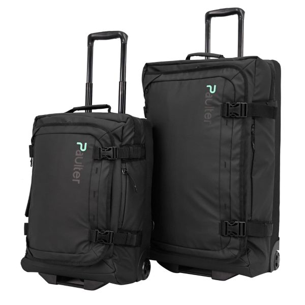 Βαλίτσες Trolley PAULTER 3035 SET2 Μαύρο (Μικρή με Ιμάντες 44lt+ Μεγάλη 93lt)
