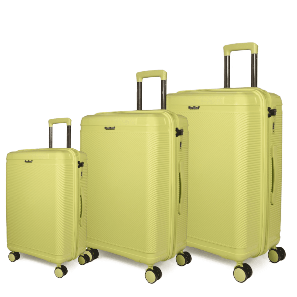 Σετ 3 Βαλίτσες Cardinal 2019 Lemon Yellow | Καμπίνας, Μεσαία, Μεγάλη | Premium Σετ 100% Πολυπροπυλένιο με 4 Ρόδες