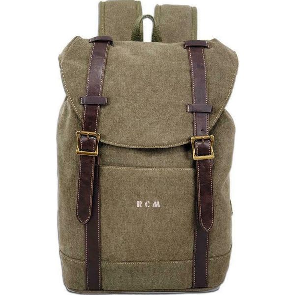 Σακίδιο Πλάτης RCM 17415 Χακί – Αδιάβροχο με Θήκη Laptop 15,6