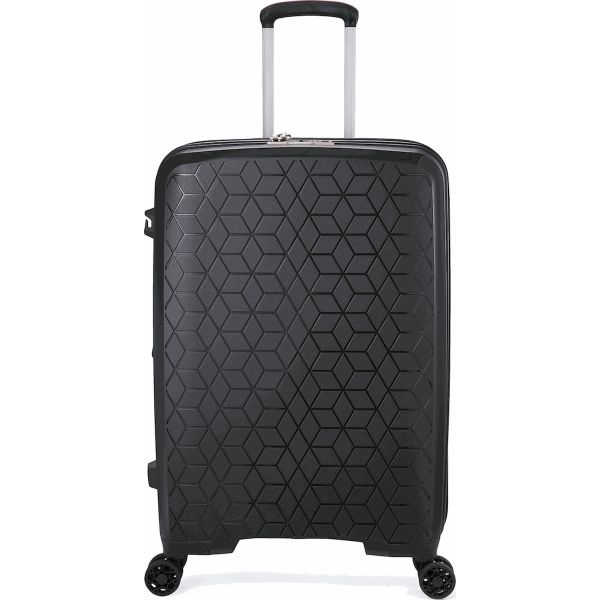 Βαλίτσα Μεσαία 68x45x28 Verage Diamond 18106 Μαύρο 89L | Premium Πολυπροπυλένιο, Έως 20kg & Άθραυστη