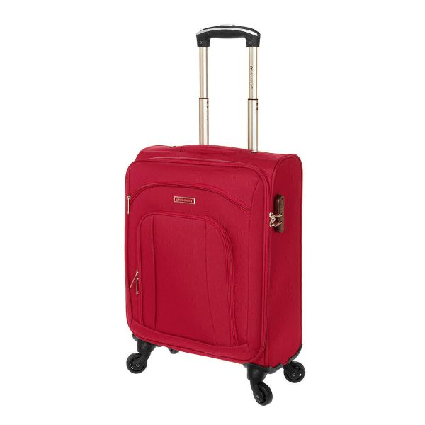 Βαλίτσα Καμπίνας DIPLOMAT ZC444-S Κόκκινο 55x40x20 – Ελαφριά με 4 Ρόδες & Ιδανική για Όλες τις Αεροπορικές.