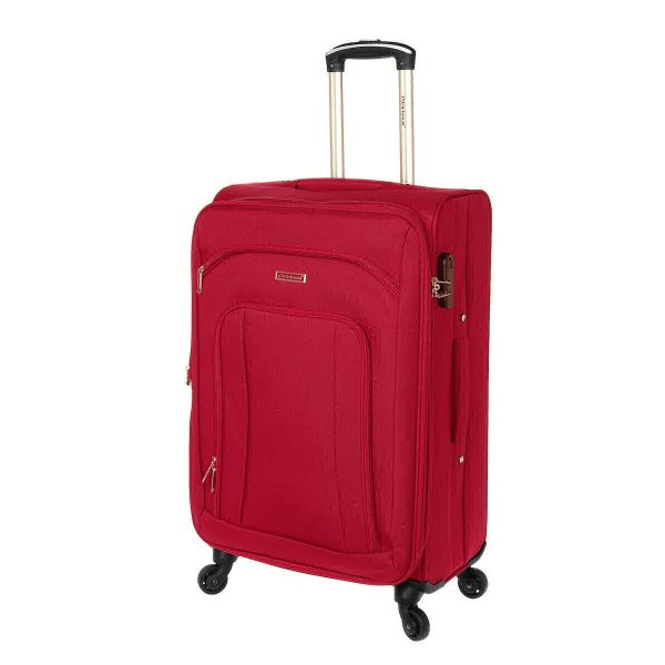 Μεσαία Βαλίτσα Υφασμάτινη Diplomat ZC444-M Κόκκινο 68x43x29 – Επεκτάσιμη | 68L Ιδανική για 20 Κιλά