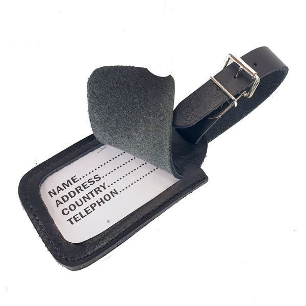 Δερμάτινη Ετικέτα Βαλίτσας  SISSI LEATHER 00816-Black
