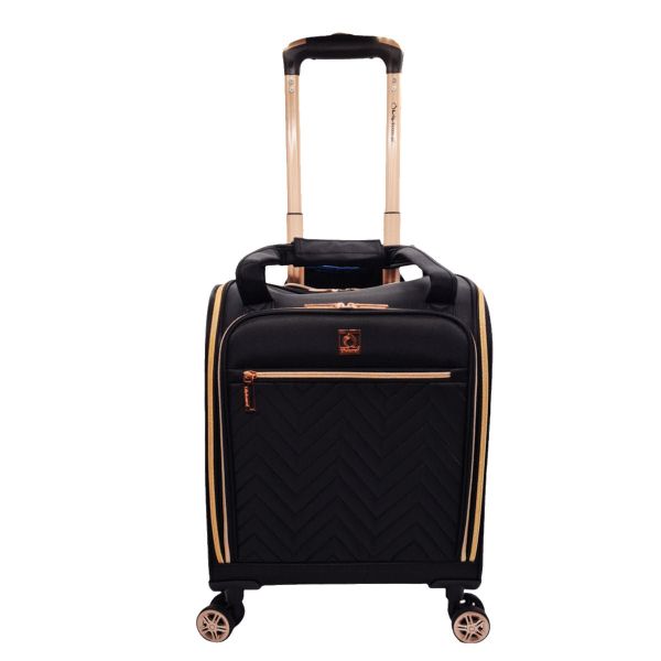 Μικρή Βαλίτσα Καμπίνας 46x35x20 Diplomat Monaco ZC9001-XS με 4 Ρόδες Μαύρο – Χειραποσκευή 23L Underseat