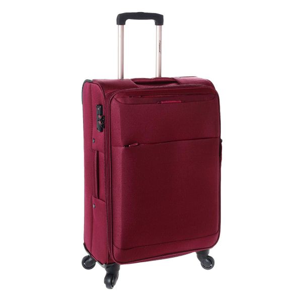 Βαλίτσα Μεγάλη Diplomat ZC6040-L The Athens Collection Μπορντό 78x48x31 – 105L | Υφασμάτινη για 23kg+ με Θήκη Γκαρνταρόμπας