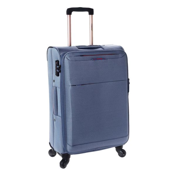 Βαλίτσα Μεγάλη Diplomat ZC6040-L The Athens Collection Μπλε 78x48x31 – 105L | Υφασμάτινη για 23kg+ με Θήκη Γκαρνταρόμπας