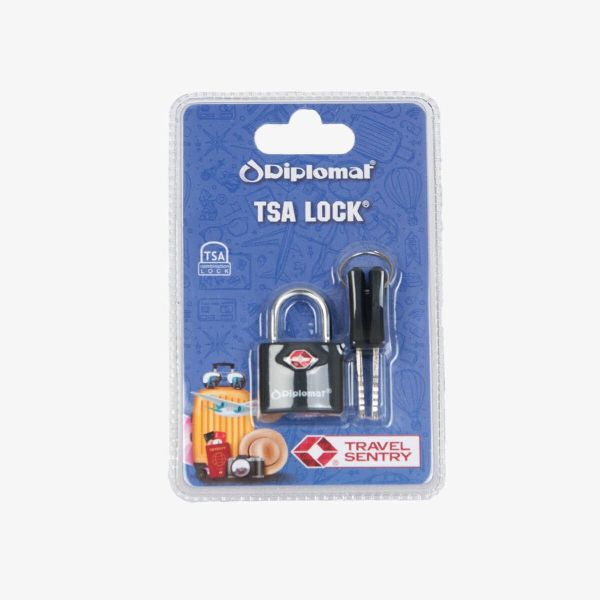 Λουκέτο Diplomat ACLOCK4 TSA με Κλειδί – Μαύρο Ιδανικό για Βαλίτσες