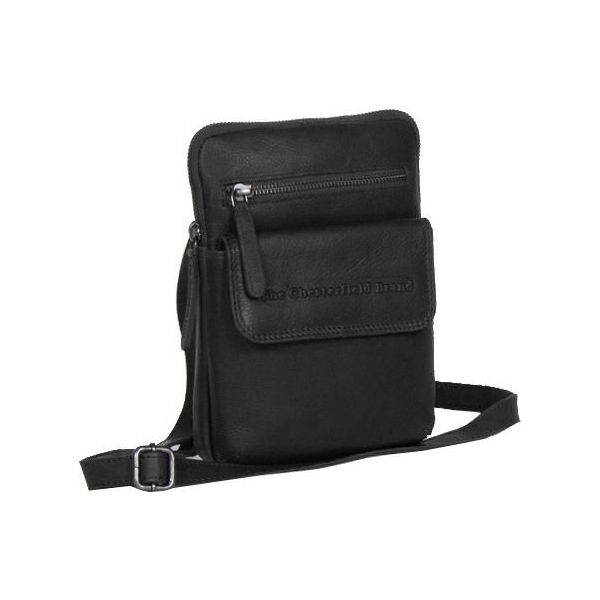 Δερμάτινο Τσαντάκι Ώμου Chesterfield Lou C48.089200 Μαύρο – Premium Wax Pull-Up Δέρμα – Ανθεκτικό & Vintage