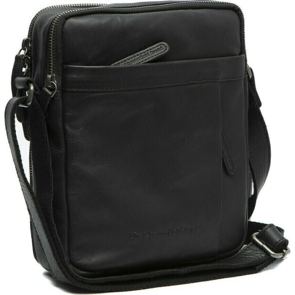 Δερμάτινο Τσαντάκι Ώμου Chesterfield Alva C48.095500 Μαύρο – Premium Pull-Up Δέρμα με Πολλαπλές Θήκες