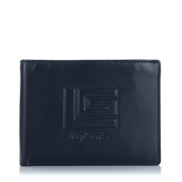 Δερμάτινο Ανδρικό Πορτοφόλι Guy Laroche 37505 Μπλε | RFID Προστασία, Θήκη Ταυτότητας & 7 Θέσεις Καρτών
