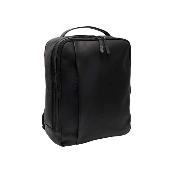 Δερμάτινο Επαγγελματικό Σακίδιο Πλάτης Chesterfield Soraja C58.700000 Μαύρο – με 3 Διαμερίσματα & Wax Pull-Up Δέρμα