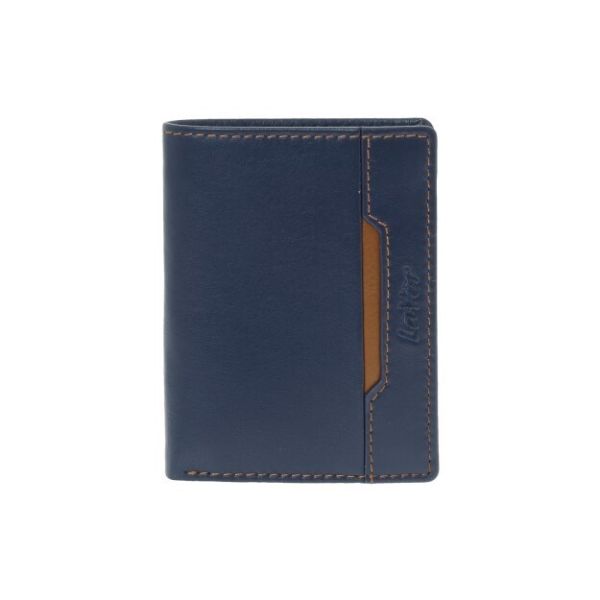 Ανδρικό Δερμάτινο Πορτοφόλι Μικρό Lavor 1-6179 Μπλε |  Διαχρονικό Στυλ & Προστασία RFID | Compact Μέγεθος