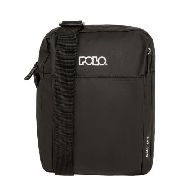 Ανδρικό Τσαντάκι Ώμου POLO 907162-2000 Μαύρο | Ανθεκτικό & Compact Μέγεθος | Καθημερινής Χρήσης