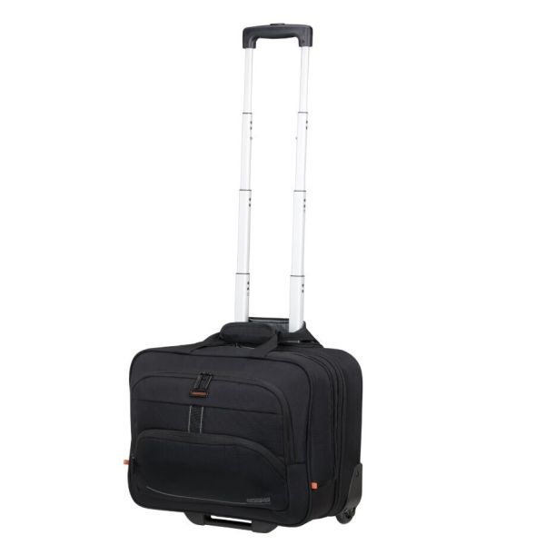 Επαγγελματική Τροχήλατη Τσάντα Pilot American Tourister At Work 160126-1041 Μαύρο 33L | Ανθεκτικό Premium Business Τρόλεϊ