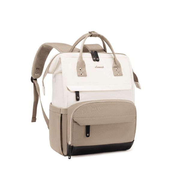 Γυναικείο Σακίδιο Πλάτης Lovevook MB2046 15.6″ Beige/Black/Khaki | Επαγγελματικό & Ταξιδίου | Αντικλεπτικό Backpack