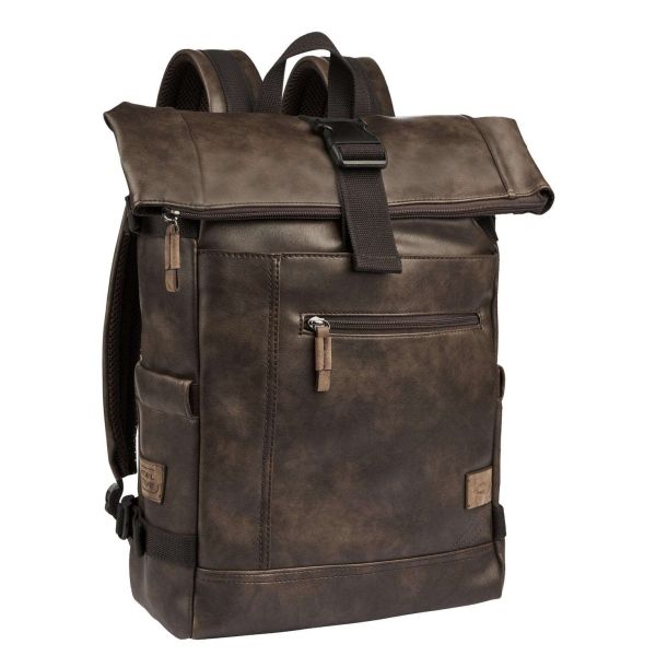 Σακίδιο Πλάτης Roll Top CAMEL ACTIVE Laos 251-202-29 Καφέ 25L | Θήκη Laptop 15.6