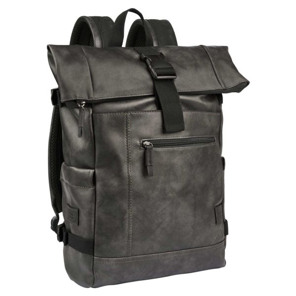 Σακίδιο Πλάτης Roll Top CAMEL ACTIVE Laos 251-202-60 Μαύρο 25L | Θήκη Laptop 15.6