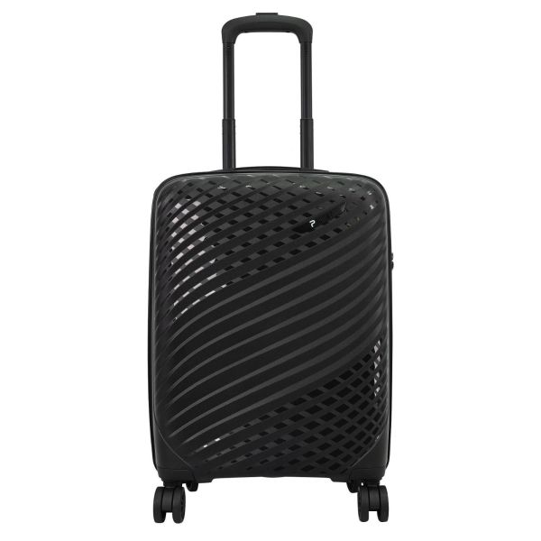 Premium Βαλίτσα Καμπίνας 55x39x20 Πολυπροπυλένιο Paulter 2729/20 Μαύρο | Επέκταση & 4 Διπλοί Τροχοί