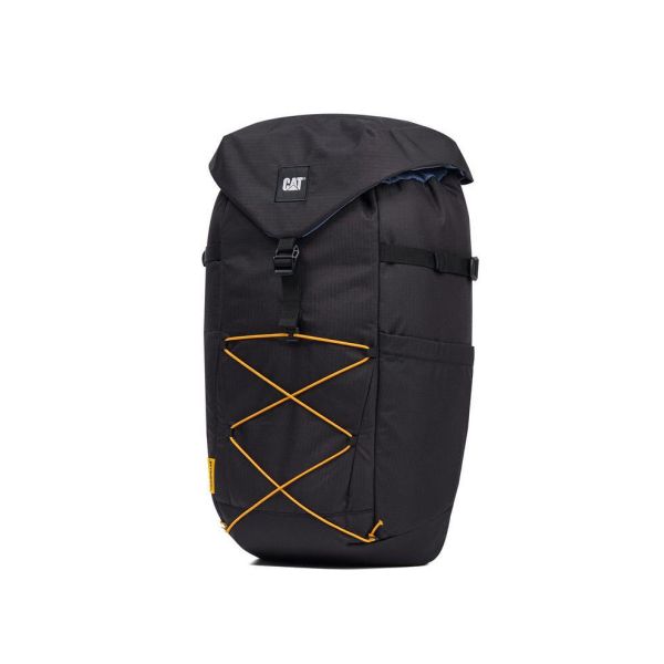 Σακίδιο Πλάτης Caterpillar 84752-01 City Vibes 22L Μαύρο | Θήκη Laptop & Οικολογικό RPET με Κορδόνι και Αδιάβροχο Φερμουάρ