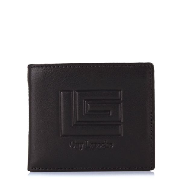 Μικρό Δερμάτινο Πορτοφόλι Guy Laroche 37509 Dark Brown | RFID Προστασία & Θέσεις Καρτών | Compact Design