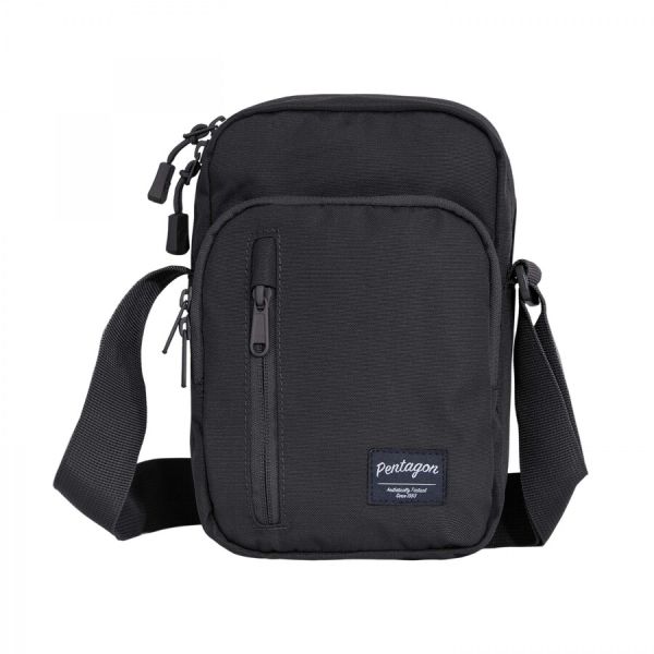 Ανδρικό Τσαντάκι Ώμου Pentagon Kleos Messenger K16096-01 Μαύρο | Compact Μέγεθος με Θήκη Smartphone