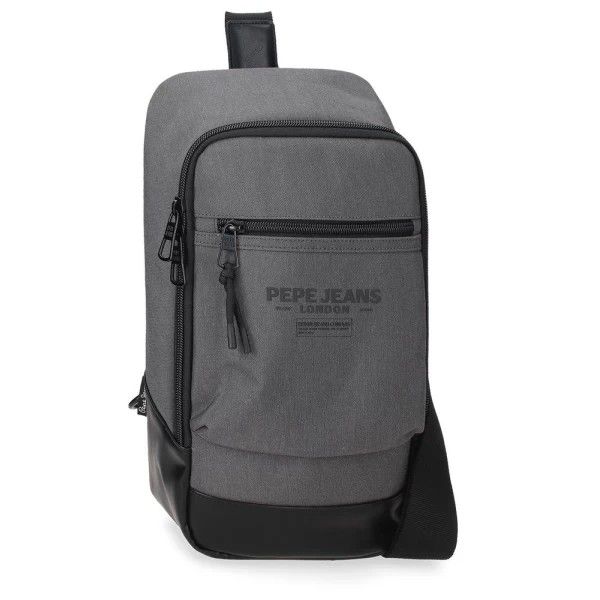 Premium Ανδρικό Τσαντάκι Στήθους Pepe Jeans Waltford 7275941 Γκρι | Sling Bag με Αντικλεπτική Τσέπη