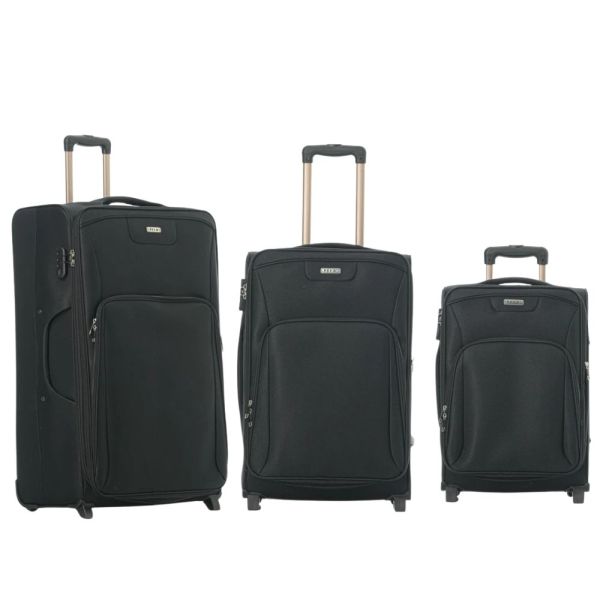 Σετ Βαλίτσες RCM 16108 SET3 Μαύρο – Καμπίνας, Μεσαία & Μεγάλη | Ανθεκτικές & Επεκτεινόμενες