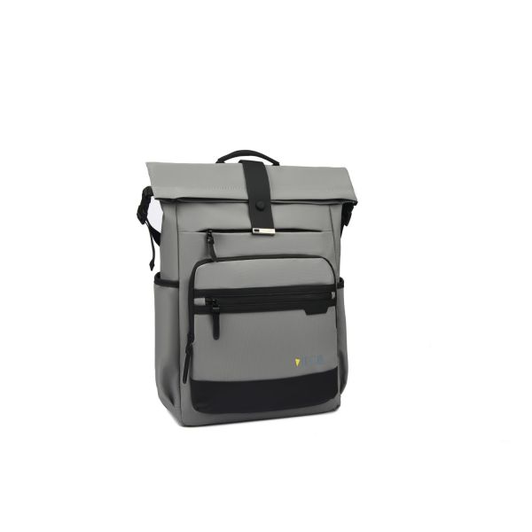 Σακίδιο Rolltop RCM 4608 Γκρι 20L | 100% Αδιάβροχο | Urban Backpack με Αντικλεπτική Τσέπη & Unisex