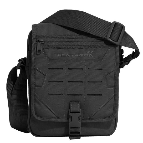 Premium Αδιάβροχο Ανδρικό Τσαντάκι Ώμου Pentagon Messenger K16087-01 Μαύρο | Θήκη για Smartphone