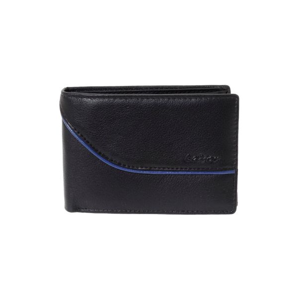Δερμάτινο Ανδρικό Πορτοφόλι Lavor 1-3798 Μαύρο | RFID Προστασία, 12 Θήκες Καρτών & Εσωτερικό Κλιπ