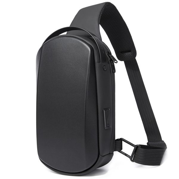 Τσαντάκι Ώμου / Χιαστί Crossbody Bange 7256 Μαύρο – Αδιάβροχο Hard Shell – PU 3 Στρώσεων & Anti-Theft