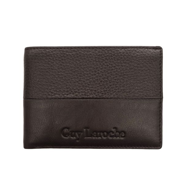 Δερμάτινο Ανδρικό Πορτοφόλι Guy Laroche 37705 Dark Brown| RFID Προστασία, Premium Ποιότητα & 7 Θέσεις Καρτών