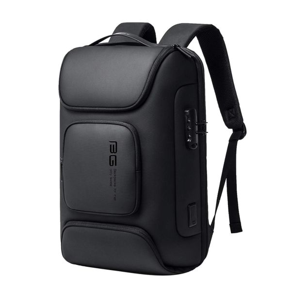 Ανδρικό Σακίδιο Πλάτης Bange 7216 Plus Μαύρο – Laptop 15,6” & USB, Αντικλεπτικό με Λουκέτο  – Αδιάβροχο & Οργανωμένο