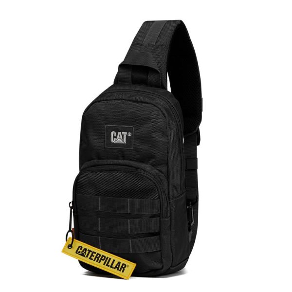 Ανδρικό Τσαντάκι Tactical Χιαστί Στήθους Caterpillar Combat 84932-01 Μαύρο | Ανθεκτικό με Webbing Loops & Οργάνωση