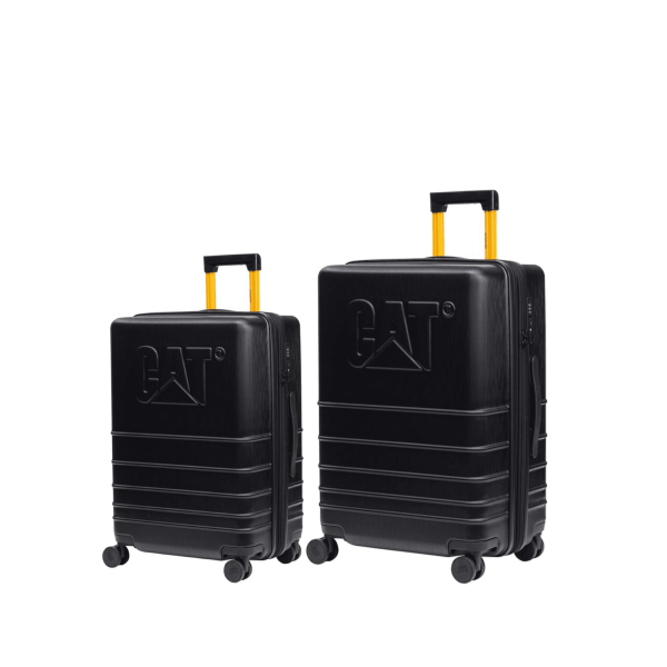 Σετ 2 Βαλίτσες Caterpillar 85034-01-SET2 Καμπίνας & Μεσαία | Premium Βαλίτσες με Ροδάκια Hinamoto