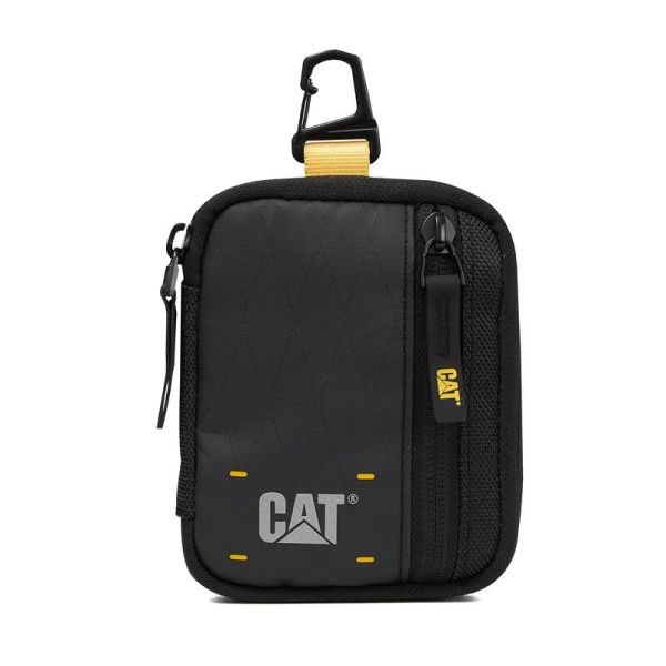 Μικρή Θήκη Οργάνωσης Ταξιδιού & Κλειδιών Caterpillar Utility X 85051-01 Μαύρο | με Καραμπίνερ από Ύφασμα Ripstop