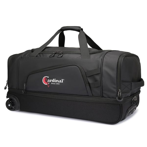 Μεγάλη Τροχοτσάντα Ταξιδιού Cardinal 8508 Μαύρη 75cm 105L | Αδιάβροχη με Διπλό Πάτο | Τηλεσκοπική Λαβή