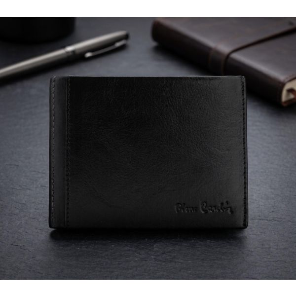 Ανδρικό Slim Δερμάτινο Πορτοφόλι Pierre Cardin 8805 TILAK33 Μαύρο με RFID Προστασία – Premium, Κομψό & Ασφαλές