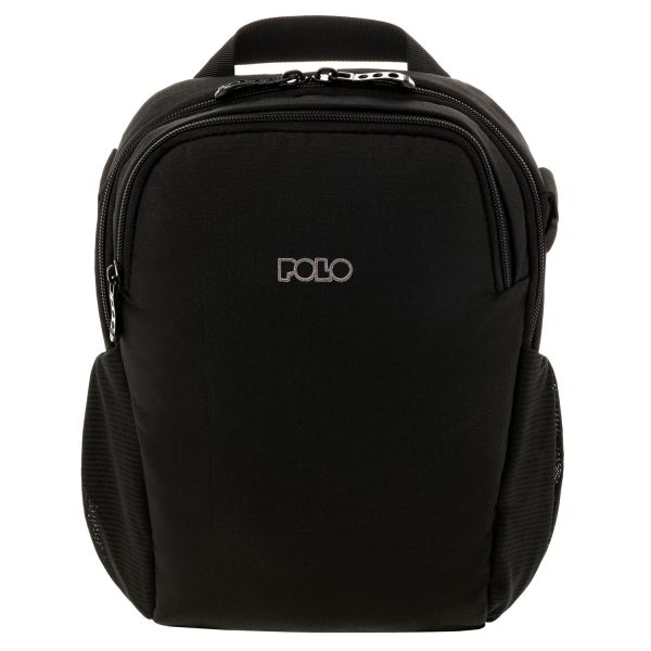Ανδρικό Τσαντάκι Ώμου POLO 907030 ROBER Μαύρο – RFID Προστασία, Θήκη Smartphone, Ευρύχωρο & Ανθεκτικό