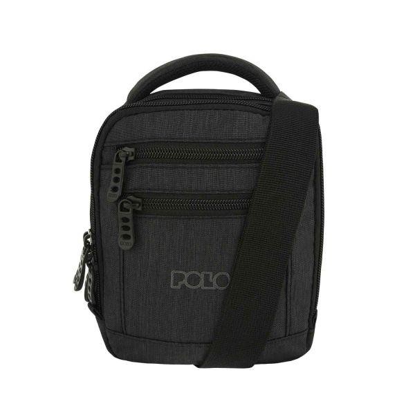 Ανδρικό Τσαντάκι Ώμου Μικρο POLO 907144 SKYFORCE Μαύρο – Compact & Οργανωμένο με Χερούλι