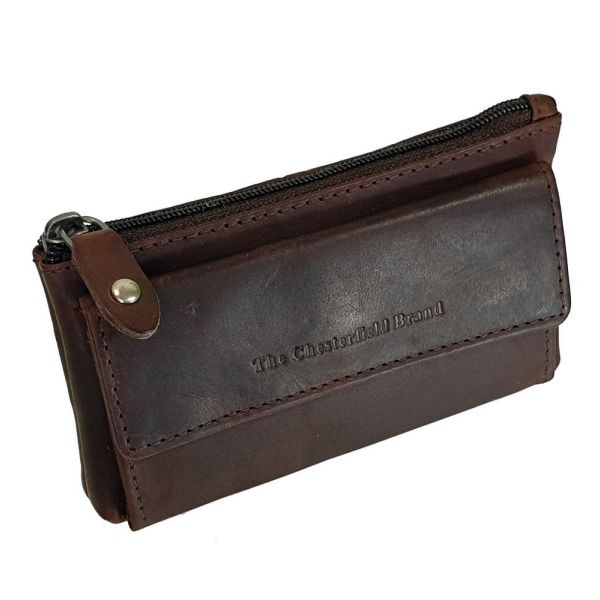 Δερμάτινη Κλειδοθήκη / Πορτοφολάκι Chesterfield C08.050901 Καφέ Violette – Wax Pull Up Δέρμα